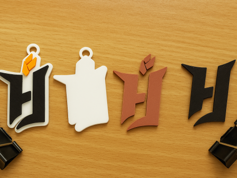 Forge FC keychain badge color printable and renderable Modelo de impresión 3D