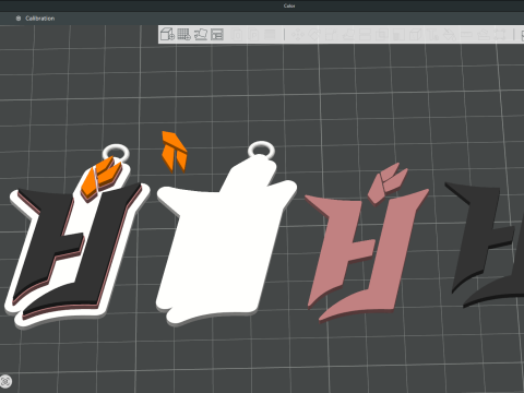 Forge FC keychain badge color printable and renderable Modelo de impresión 3D