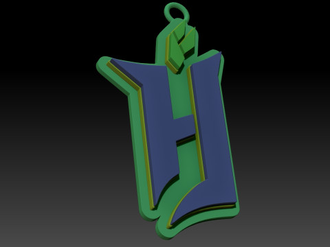 Forge FC keychain badge color printable and renderable Modelo de impresión 3D