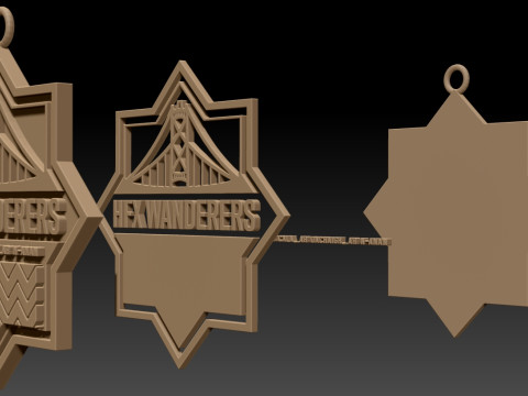 HFX Wanderers FC keychain badge color printable and renderable 3D printmodel