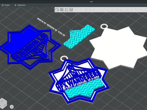 HFX Wanderers FC keychain badge color printable and renderable 3D printmodel