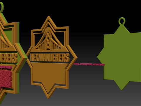 HFX Wanderers FC keychain badge color printable and renderable 3D printmodel