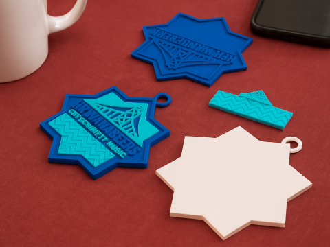 HFX Wanderers FC keychain badge color printable and renderable 3D printmodel