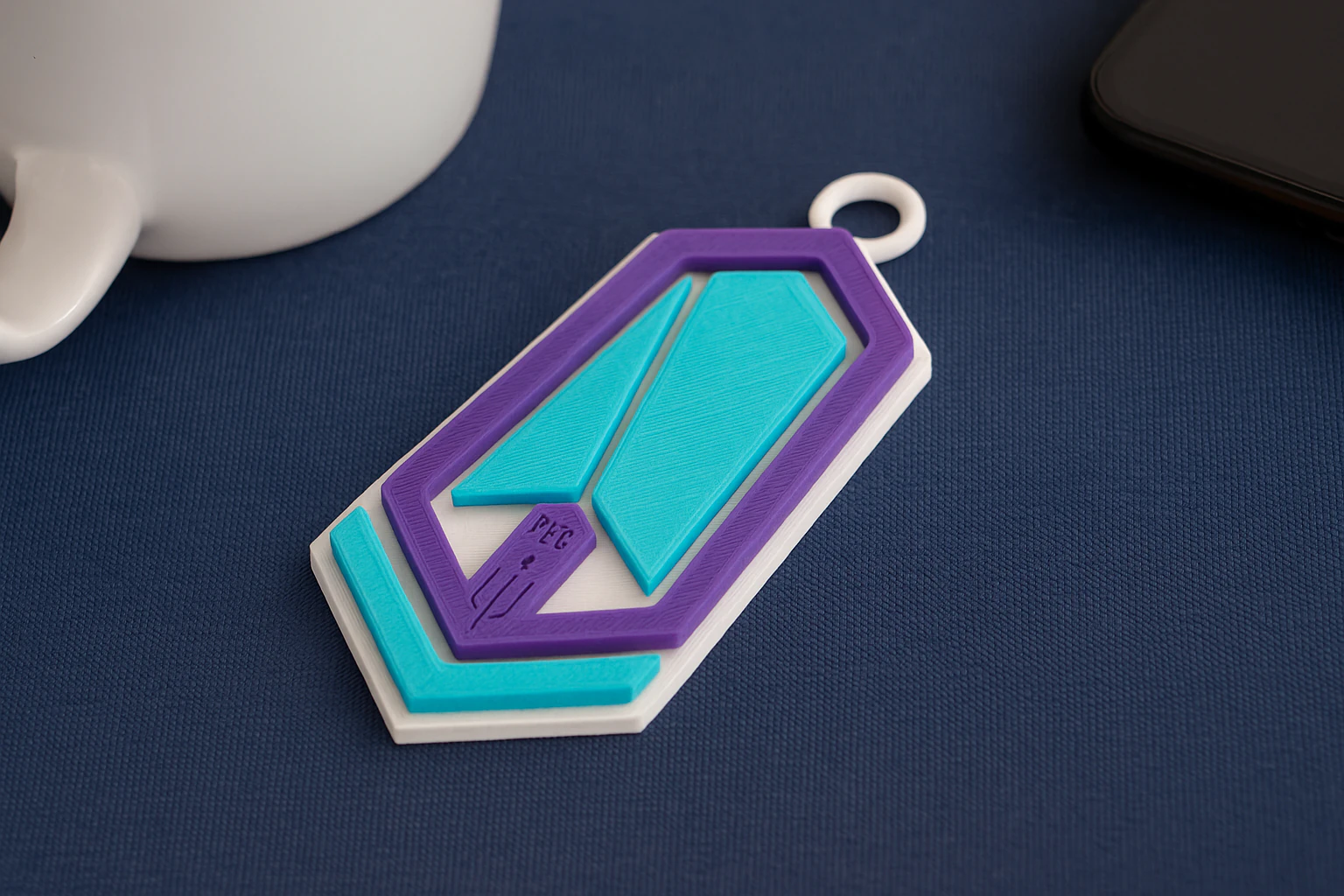 Pacific FC keychain badge color printable and renderable 3D Print Model .c4d .max .obj .3ds .fbx .stl .blend 