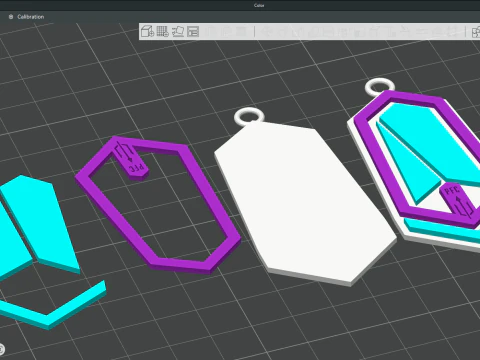 Pacific FC keychain badge color printable and renderable 3D Print Model