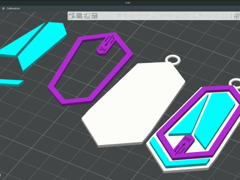 Pacific FC keychain badge color printable and renderable 3D 打印模型