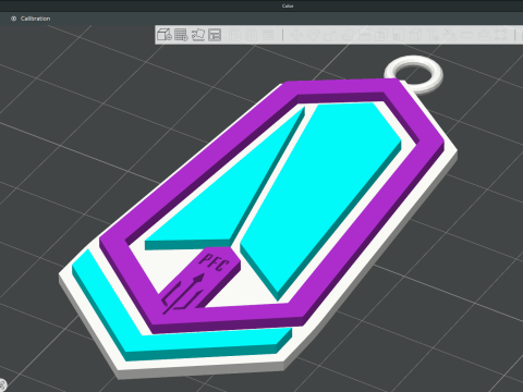 Pacific FC keychain badge color printable and renderable 3D 打印模型