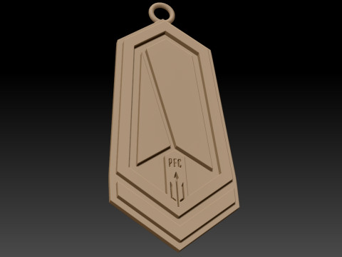 Pacific FC keychain badge color printable and renderable 3D 打印模型