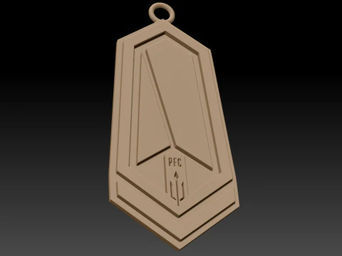 Pacific FC keychain badge color printable and renderable 3D Print Model