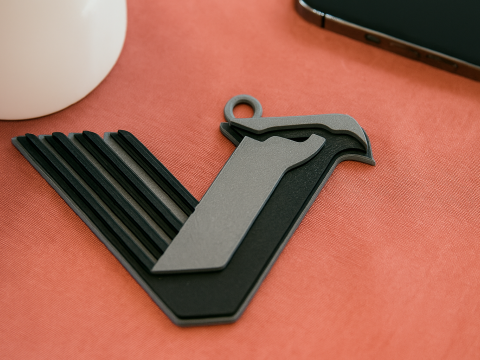 Vancouver FC keychain badge color printable and renderable Model Cetak 3D