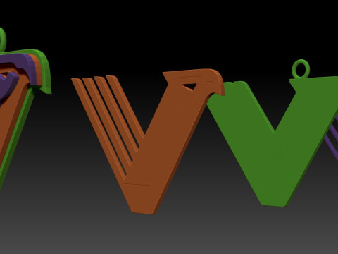 Vancouver FC keychain badge color printable and renderable 3D 打印模型