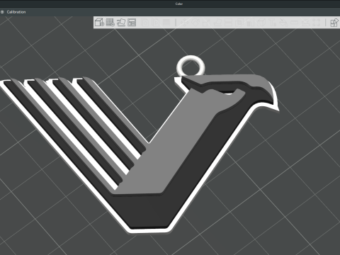 Vancouver FC keychain badge color printable and renderable 3D 打印模型