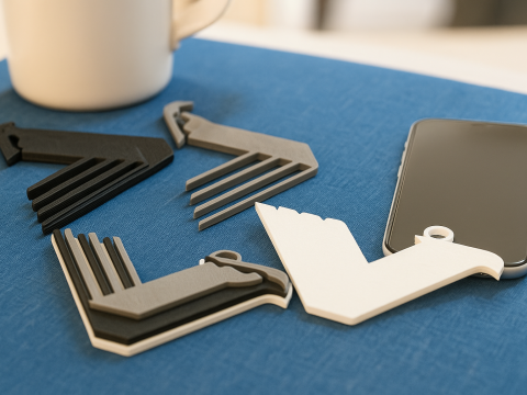 Vancouver FC keychain badge color printable and renderable 3D 打印模型