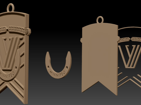 Valour FC keychain badge color printable and renderable 3D printmodel