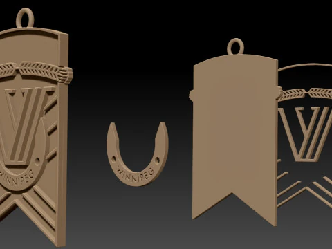 Valour FC keychain badge color printable and renderable 3D Print Model
