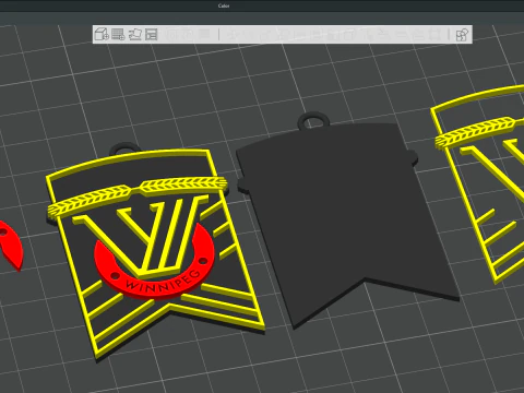 Valour FC keychain badge color printable and renderable 3D Print Model