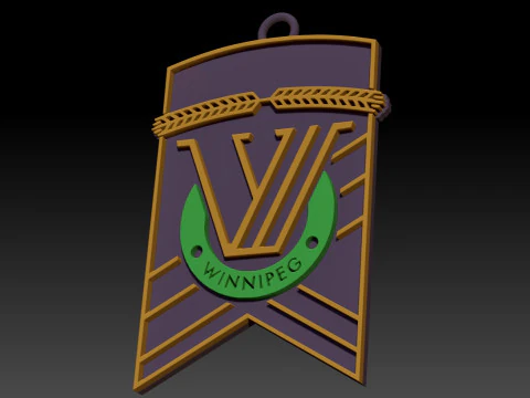 Valour FC keychain badge color printable and renderable 3D Print Model