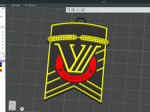 Valour FC keychain badge color printable and renderable 3D Print Model