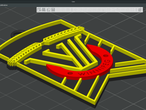 Valour FC keychain badge color printable and renderable 3D printmodel