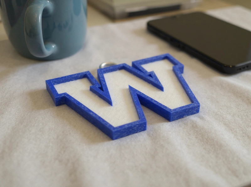 Winnipeg Blue Bombers keychain badge color printable and renderable 3D 打印模型 .c4d .max .obj .3ds .fbx .stl .blend