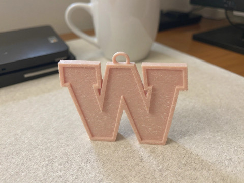 Winnipeg Blue Bombers keychain badge color printable and renderable 3D 打印模型