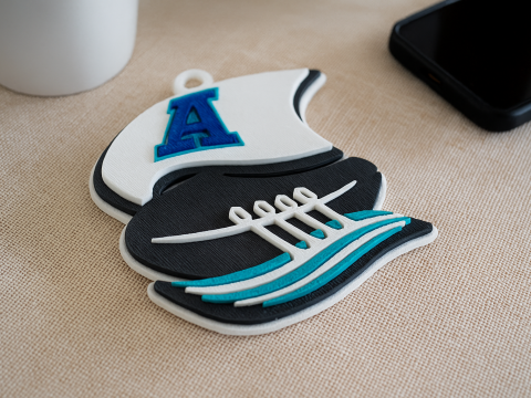 Toronto Argonauts keychain badge color printable and renderable Model do druku 3D