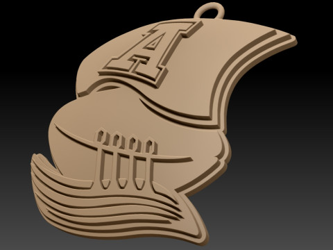 Toronto Argonauts keychain badge color printable and renderable Modelo de impresión 3D