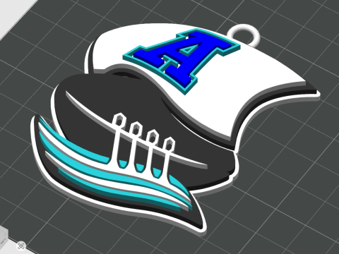 Toronto Argonauts keychain badge color printable and renderable Modelo de impresión 3D