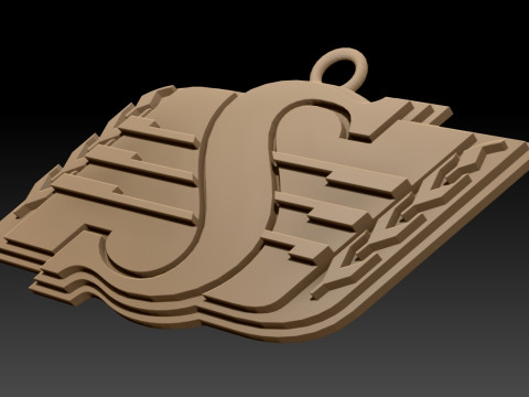 Saskatchewan Roughriders keychain badge color printable and renderable 3D Принт Модель