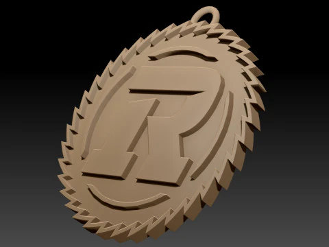 Ottawa Redblacks keychain badge color printable and renderable 3D Print Model