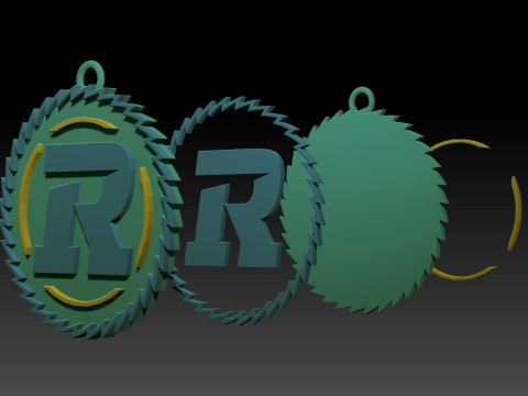 Ottawa Redblacks keychain badge color printable and renderable Model do druku 3D