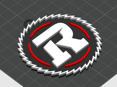 Ottawa Redblacks keychain badge color printable and renderable Model do druku 3D