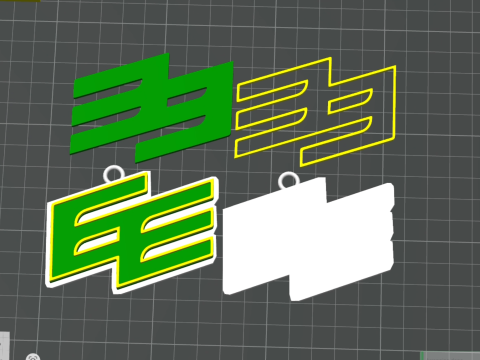 Edmonton Elks keychain badge color printable and renderable 3D 프린트 모델