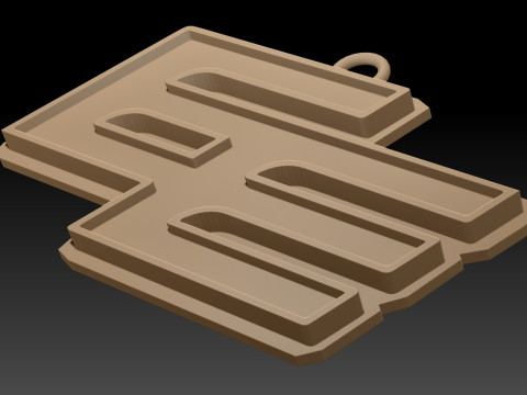 Edmonton Elks keychain badge color printable and renderable 3D 프린트 모델