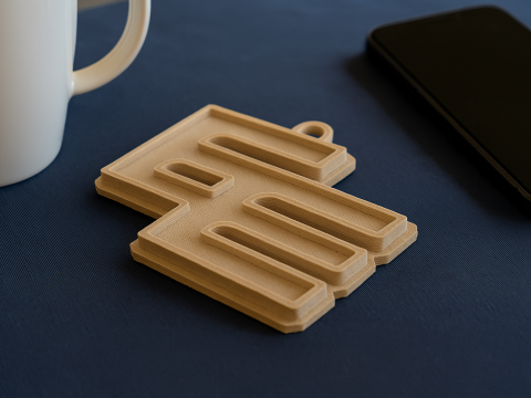 Edmonton Elks keychain badge color printable and renderable 3D 프린트 모델