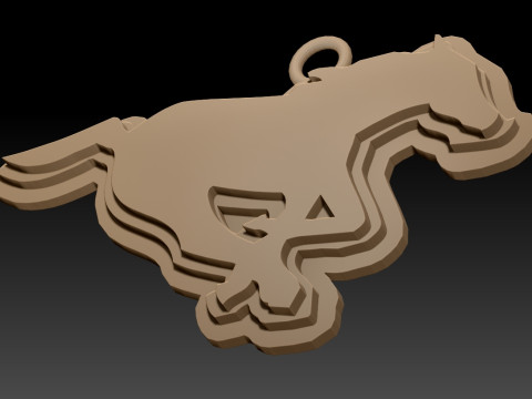 Calgary Stampeders keychain badge color printable and renderable Modèles 3D en vedette