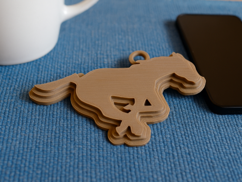 Calgary Stampeders keychain badge color printable and renderable Modèles 3D en vedette