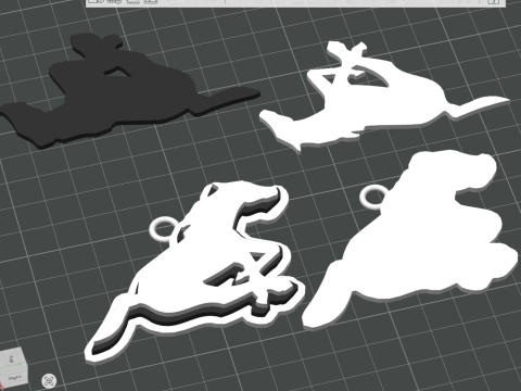Calgary Stampeders keychain badge color printable and renderable Modèles 3D en vedette