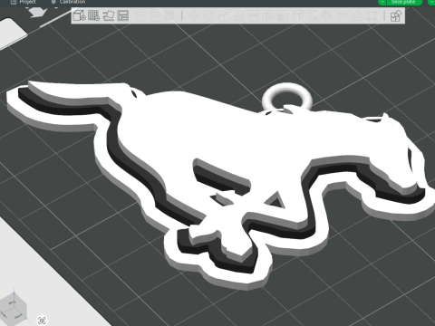 Calgary Stampeders keychain badge color printable and renderable Modèles 3D en vedette