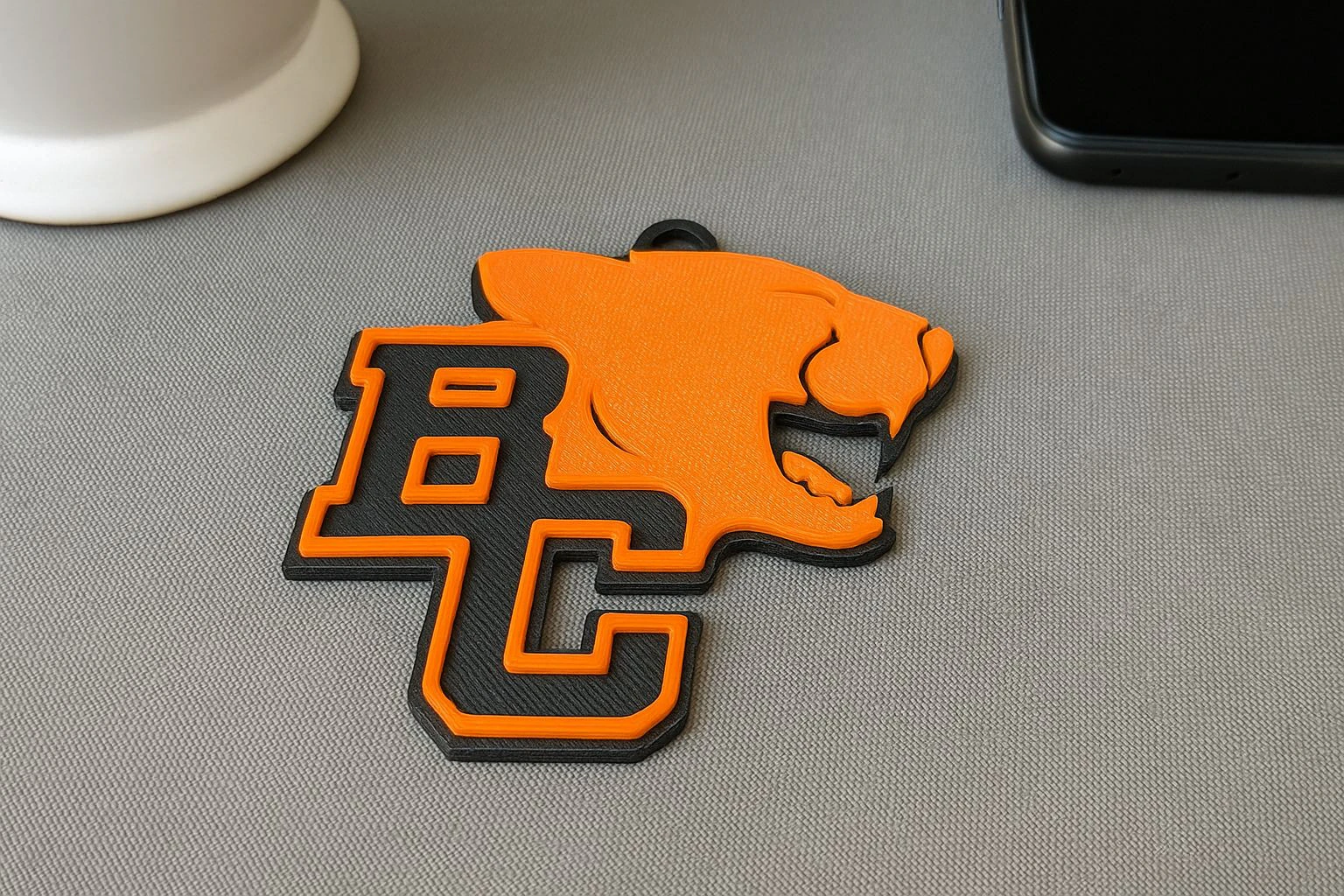 BC Lions keychain badge color printable and renderable 3D Print Model .c4d .max .obj .3ds .fbx .stl .blend 