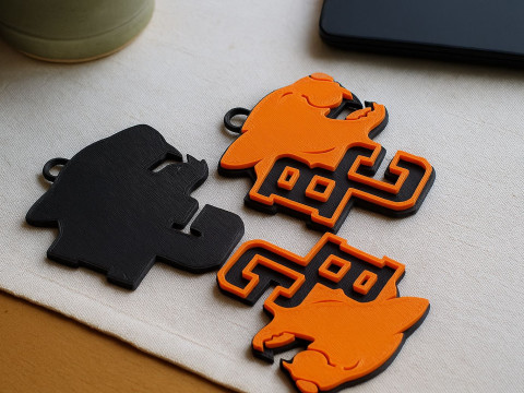BC Lions keychain badge color printable and renderable Modèles 3D en vedette