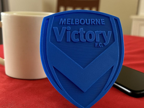 A-League melbourne victory keychain badge color printable and renderable 3D Принт Модель
