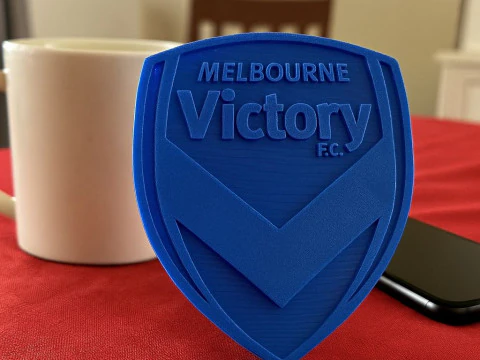 A-League melbourne victory keychain badge color printable and renderable 3D Print Model