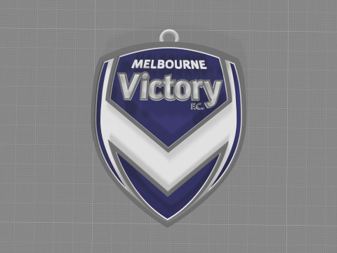 A-League melbourne victory keychain badge color printable and renderable 3D Принт Модель