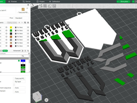 A-League western united badge color printable and renderable 3D 打印模型