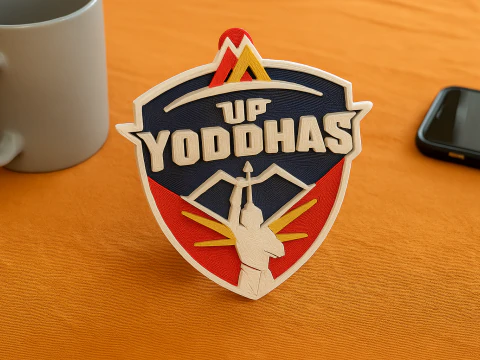 Warna lencana PKL U Mumba dapat dicetak dan dirender Model Cetak 3D