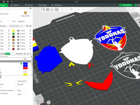 PKL U Mumba badge color printable and renderable 3D 프린트 모델