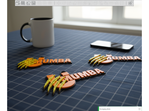 PKL U Mumba badge color printable and renderable 3D Принт Модель