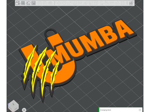 PKL U Mumba badge color printable and renderable 3D Принт Модель
