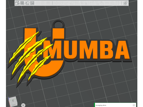 PKL U Mumba badge color printable and renderable 3D Принт Модель